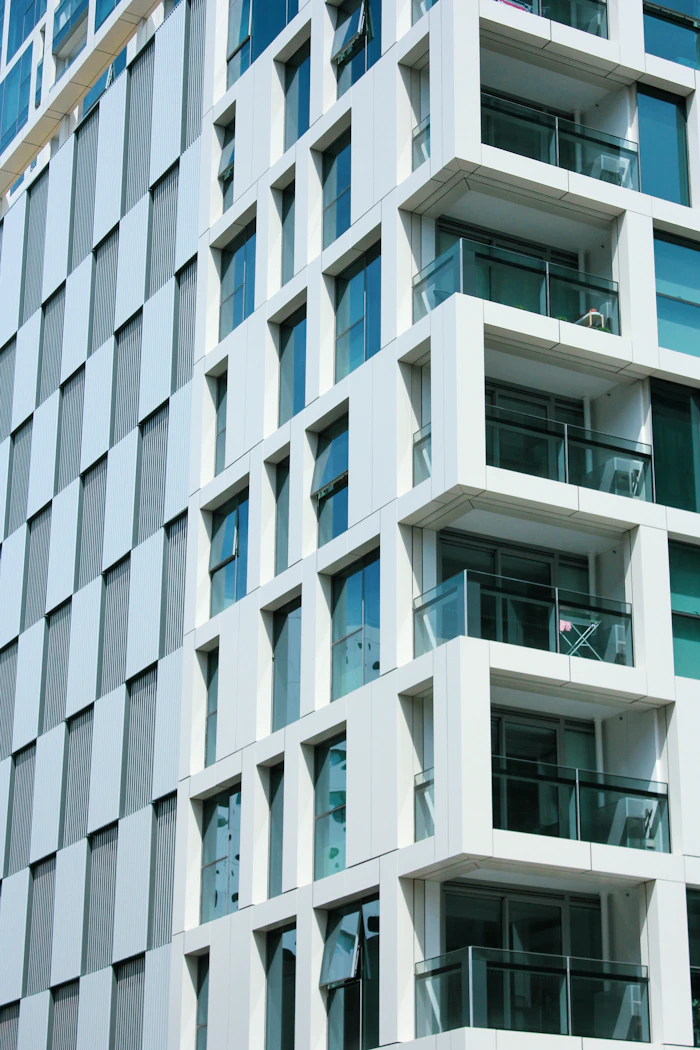 Illustrative modern real estate building
